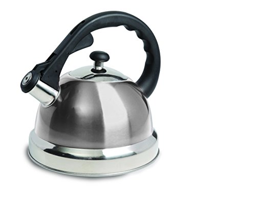 Mr Coffee Whistling Tea Kettle 2.2 Quart Brushed Stainless Steel Claredale  85081312563